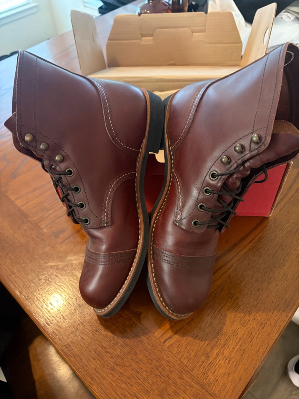 Red Wing 8119 Iron Ranger in Mesa Oxblood Leather 10D EUC - Picture 6 of 10
